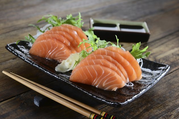 Japanese food - Salmon sashimi