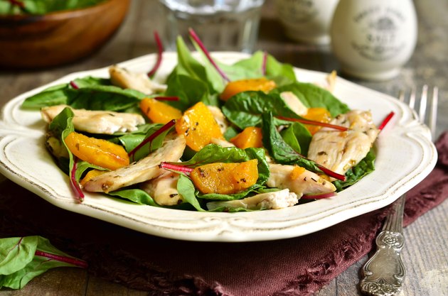 Warm chard salad.