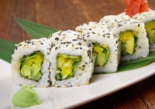 sushi with vegetables