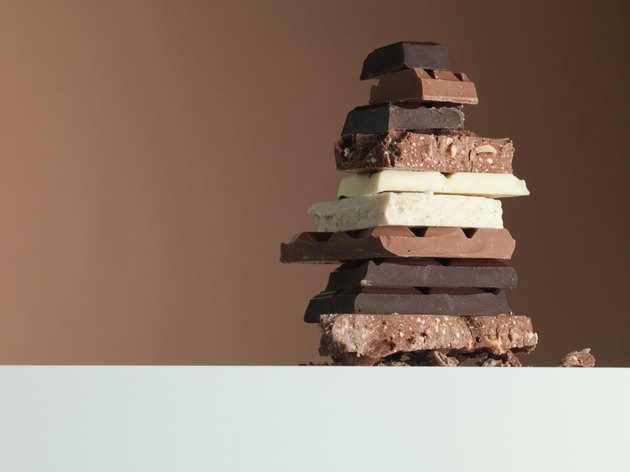 Stack of chocolate bars