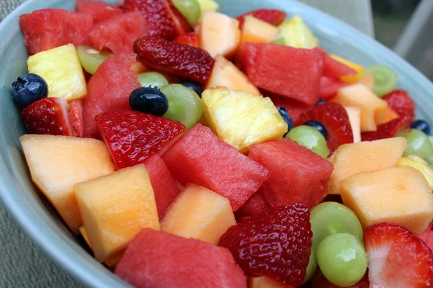 Close-up of Bowl Full of Colorful Fruit Salad