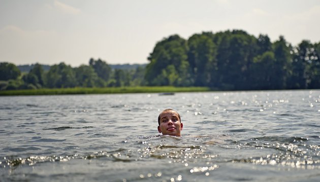 Man in the water