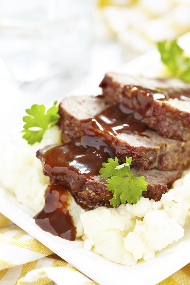Meatloaf with brown sauce