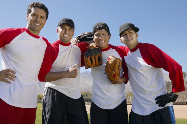 Portrait of Men in a Baseball Team