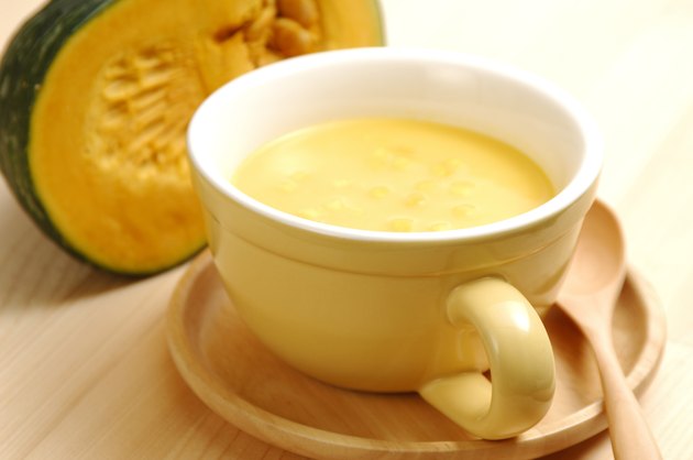 Pumpkin potage in a mug
