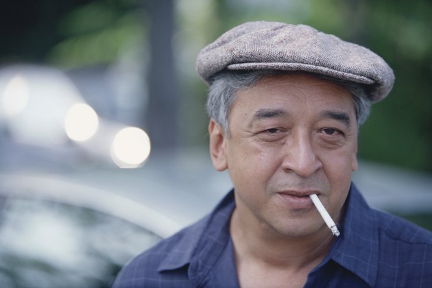 Man smoking cigarette