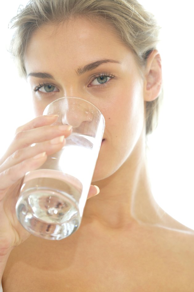 Woman drinking water