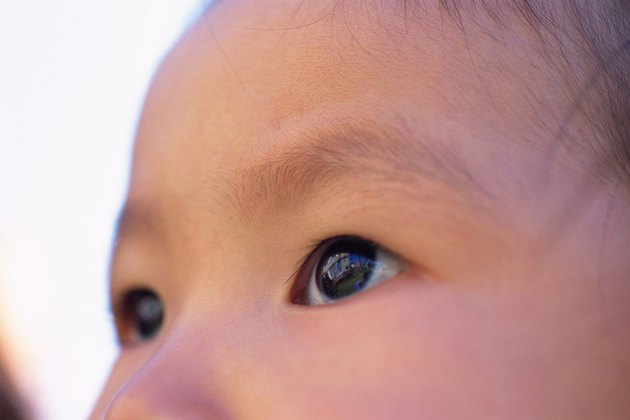 Close up of babys face, side view, Full Frame