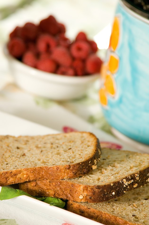 Slices whole wheat bread