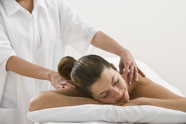 Woman receiving massage