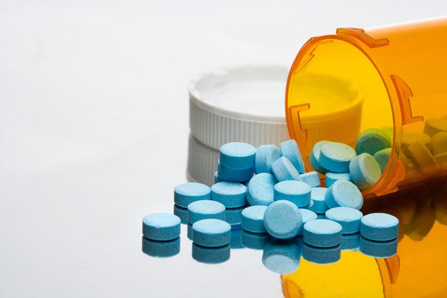 Prescription bottle with pills