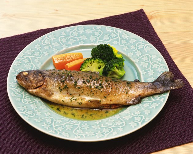 Fish Dish in Western Style, High Angle View