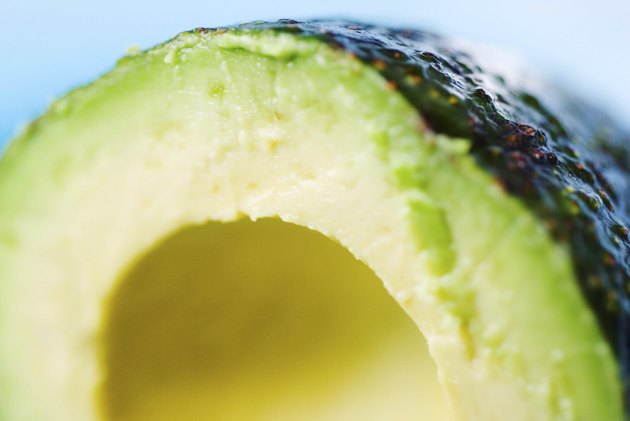 Close-up of a sliced avocado
