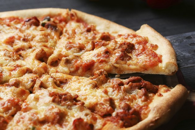 Chicken Pizza Lifted Slice