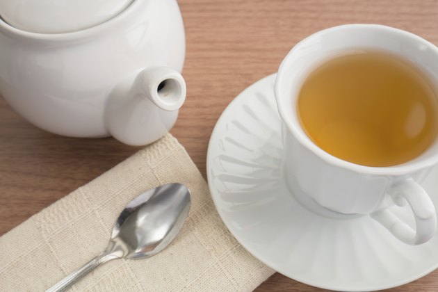 Cup of tea and teapot
