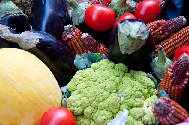Group of fruit and vegetables