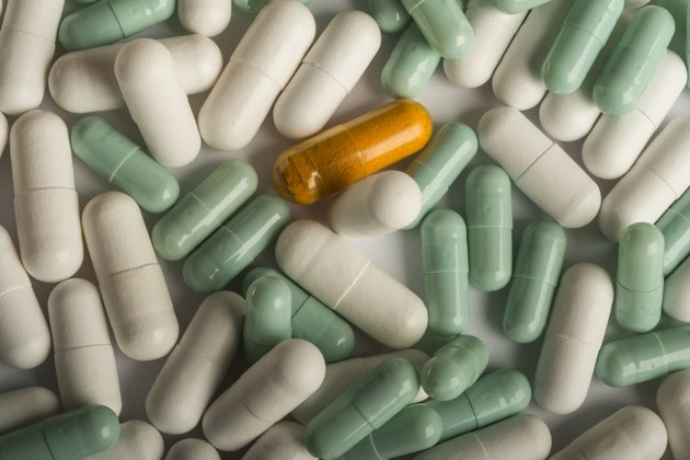 Stack of different pills