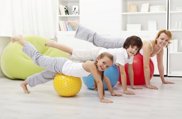 People doing stretching exercises