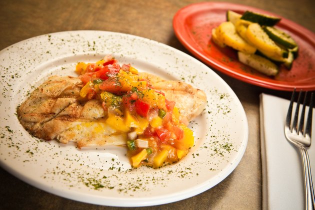 Grilled Tilapia with mango salsa