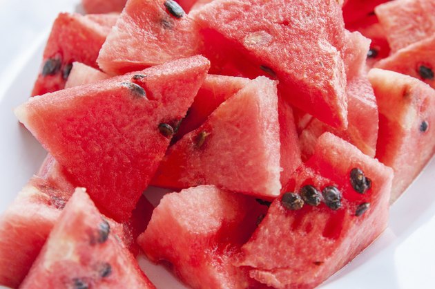 Bunch of sliced watermelons