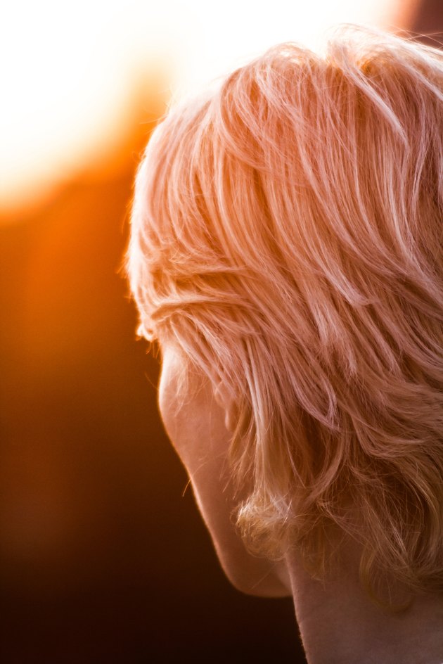 Woman gazing at the sunset