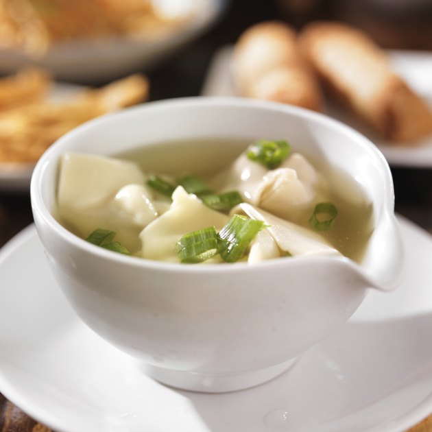 chinese food - bowl of wonton soup