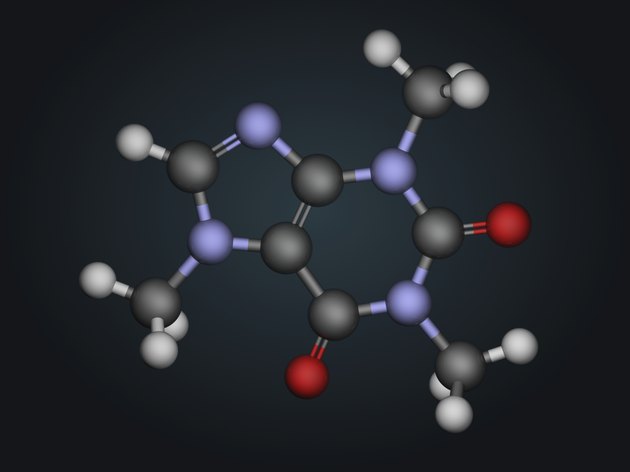 Molecular structure of caffeine