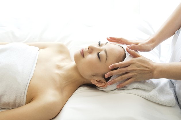Woman receiving a massage