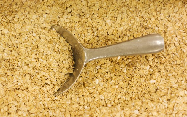 Oats with metal scoop