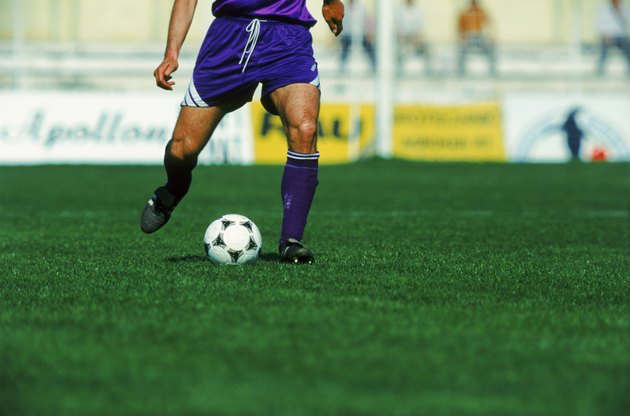 man playing soccer