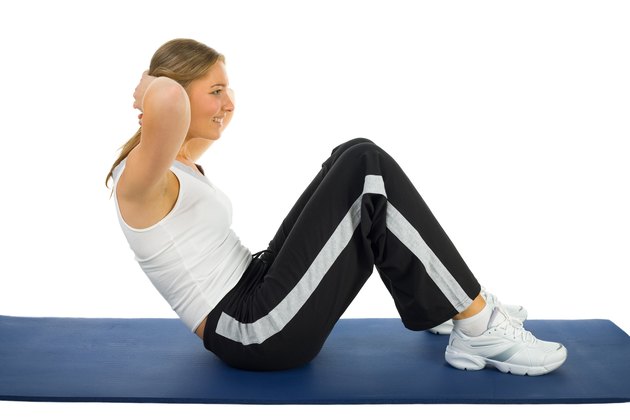 Woman doing sit-ups