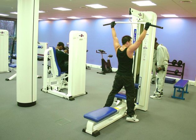 Teenagers working out