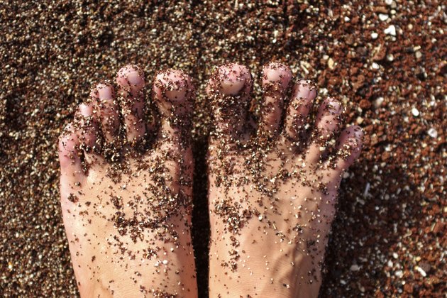 Feet in sand