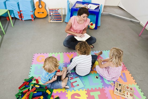 Teacher reading to students