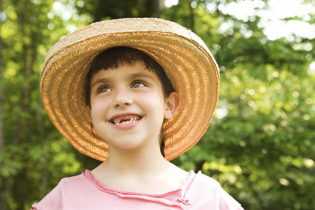 Smiling girl outside