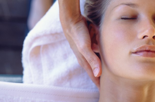 Woman receiving massage