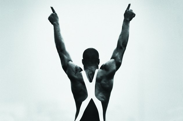 Runner giving victory sign
