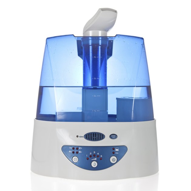 Humidifier with ionic air purifier isolated on white