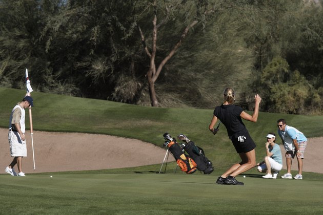 Group of people on golf course