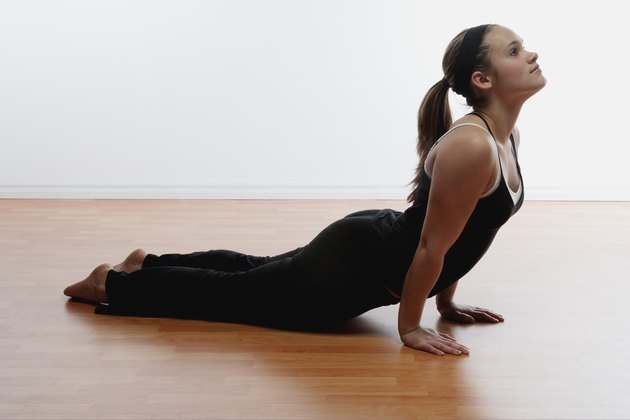 Woman doing stretches