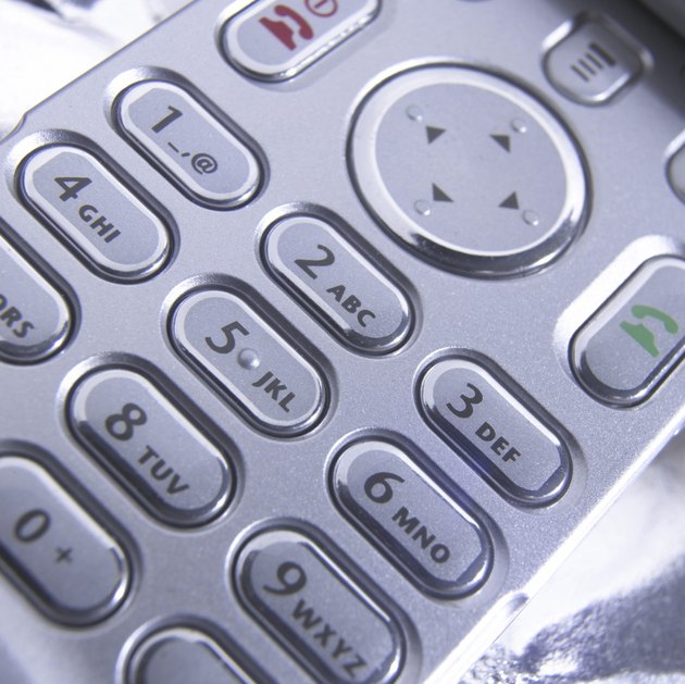 Close-up of the buttons on a mobile phone