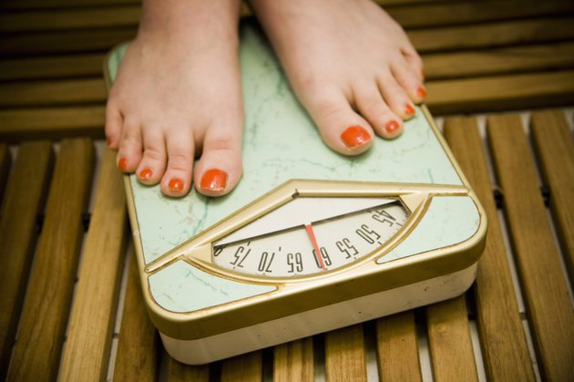 Woman on the scale