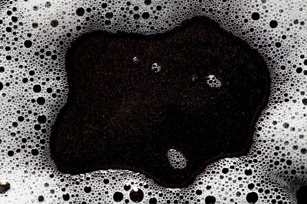 Foam bubbles abstract dark background