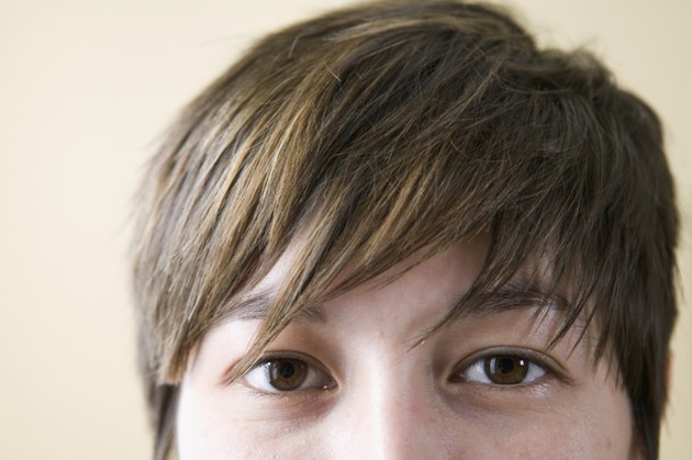 Close-up of a young woman's eyes