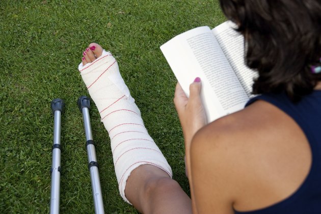 Reading with a broken leg