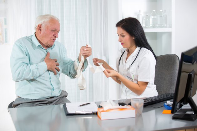 Elderly man has heart problems