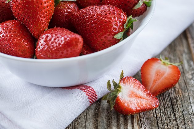 Strawberries in a Bowl, Close Up