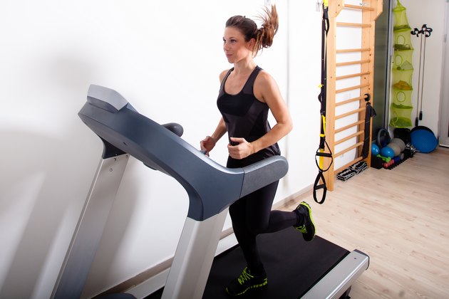 home gym treadmill run