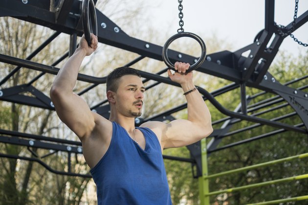 Pull-ups in the park