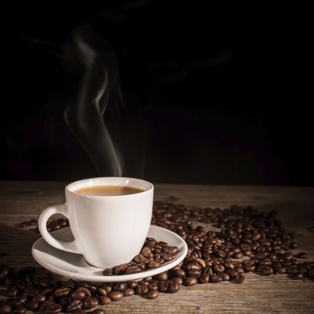 Cup of hot coffee